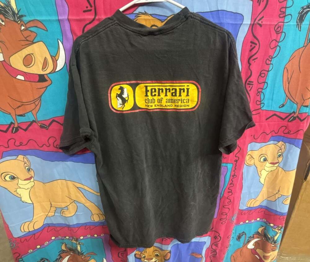 Hanes Ferrari Club of America T-Shirt Size XL Black